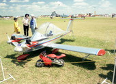 Small personal aircraft on display during an EAA Fly-in - Lakeland, Florida