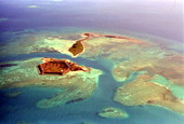 Aerial view of Fort Jefferson in the Dry Tortugas