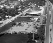 Aerial view of Boog Powell's marina near Key West - Stock Island, Florida