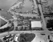 Aerial view of boatyards - Stock Island, Florida