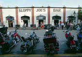 Looking across the street at Sloppy Joe's Bar on Duval Street - Key West, Florida.