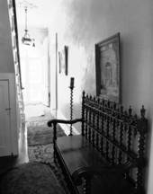 Foyer inside the Hemingway house museum - Key West, Florida.