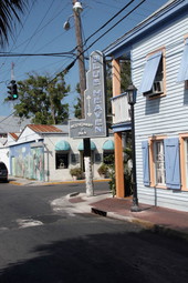Blue Heaven Restaurant at 729 Thomas Street on the corner with Petronia Street - Key West, Florida.