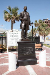 Statue of Henry Morrison Flagler at the Key West Bight Ferry Terminal.
