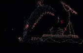 Float in the Main Street Electrical Parade at the Magic Kingdom - Orlando, Florida.