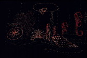 Float depicting underwater theme in the Main Street Electrical Parade at the Magic Kingdom - Orlando, Florida.