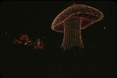 Mushroom floats in the Main Street Electrical Parade at the Magic Kingdom - Orlando, Florida.