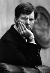 House Speaker Ralph Haben glares down from the podium - Tallahassee, Florida.