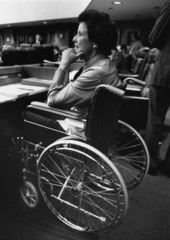 Rep. Dorothy Sample listens to the debate - Tallahassee, Florida.