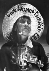 ERA supporter with a hat - Tallahassee, Florida.