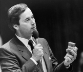Senator Robert Crawford argues for an increased cigarette tax - Tallahassee, Florida.