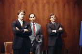 Governor Robert Martinez's spokesmen Brian Ballard, John Peck and Pete Dunbar in Tallahassee, Florida.