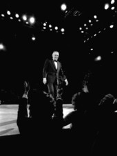 Frank Sinatra performing a concert in Tampa, Florida.