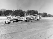 View of construction machinery on Interstate 10 - Escambia County, Florida