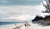 People enjoying the outdoors at Fort Myers Beach, Florida.