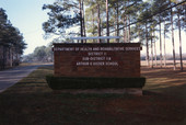 Entrance to the Arthur G. Dozier School in Marianna, Florida.
