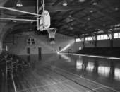 Interior view of gymnasium at the Florida Industrial School for Boys in Marianna, Florida.