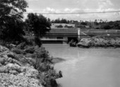 Looking west towards the existing bridge over Snake Creek.