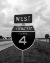 Interstate 4 sign .