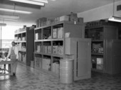 Unidentified man in the equipment and supply room - Gainesville, Florida