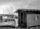 Portrait of an unidentified African American man in the Everglades Drainage District.