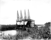 Canal being dredged for the Everglades drainage project.