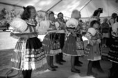 Beseda dancers of Masaryktown getting ready to perform at the Florida Folk Festival- White Springs, Florida
