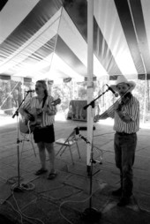 Wayne Martin (fiddle) and Doug Gauss (guitar) performing at the 1995 Florida Folk Festival- White Springs, Florida
