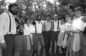 Cloggers posing at the 1995 Florida Folk Festival- White Springs, Florida