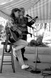Sue Grooms, of Gainesville, accompanied by Dale Webber at the "Songs Along the Suwannee" concert- White Springs, Florida