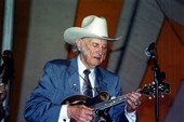 Bill Monroe performing at Florida Folk Festival - White Springs, Florida .