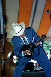 Bill Monroe performing at the Florida Folk Festival - White Springs, Florida .