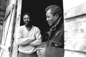 Artist Ellis Wright and painter Pharoah Baker at Baker's studio- Lake City, Florida