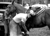 Glen Nettles talks about shoeing a horse in the Ranching Folklife Area- White Springs, Florida