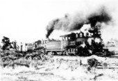 Dowling & Camp train hauling lumber - Slater Region, Florida