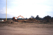 Loader in a timber yard.