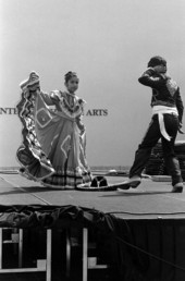 Mexican hat dance being performed at Historical Museum of Southern Florida during Traditions Festival - Miami, Florida.