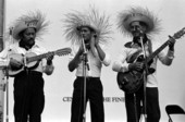 Jorge Lopez and group "Lena Verde" playing music at the Historical Museum of Southern Florida during Traditions Festival - Miami, Florida.