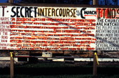 Religious sign, at House of Prayer, made by preacher Joe Lyles- Perry, Florida