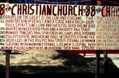 Religious sign at the House of Prayer made by preacher Joe Lyles- Perry, Florida