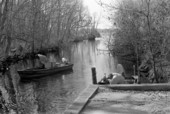 Fisherman Dave Sheffield coming in on his boat to the Schmidt dock - East Palatka, Florida.