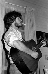 Lead guitarist Dry Trivette shown during bluegrass session - East Palatka, Florida