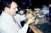 William Ramoutar making jewelry - White Springs, Florida