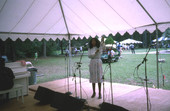 May Frances Marshall performing shaped-note singing at the 1991 Florida Folk Festival - White Springs, Florida