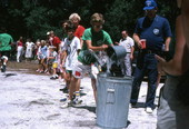 Bucket brigade game at 4th of July festival- White Springs, Florida