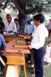 Guatemalan band performing at the Festival of San Miguel- Indiantown, Florida