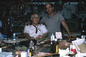 Portrait of unidentified saddlemaker with friend