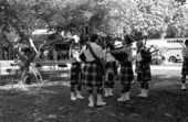 Scottish American bagpipers performing at Key Biscayne Scottish Games- Key Biscayne, Florida