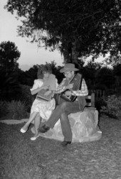 Autoharp player Charley Groth with apprentice Cheryl Belanger- Tampa, Florida.