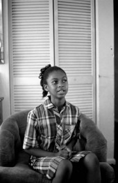 Jamaican storyteller apprentice Sophia Campbell telling a folk story- Miami, Florida